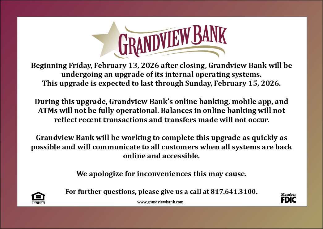 Grandview Bank tweet media