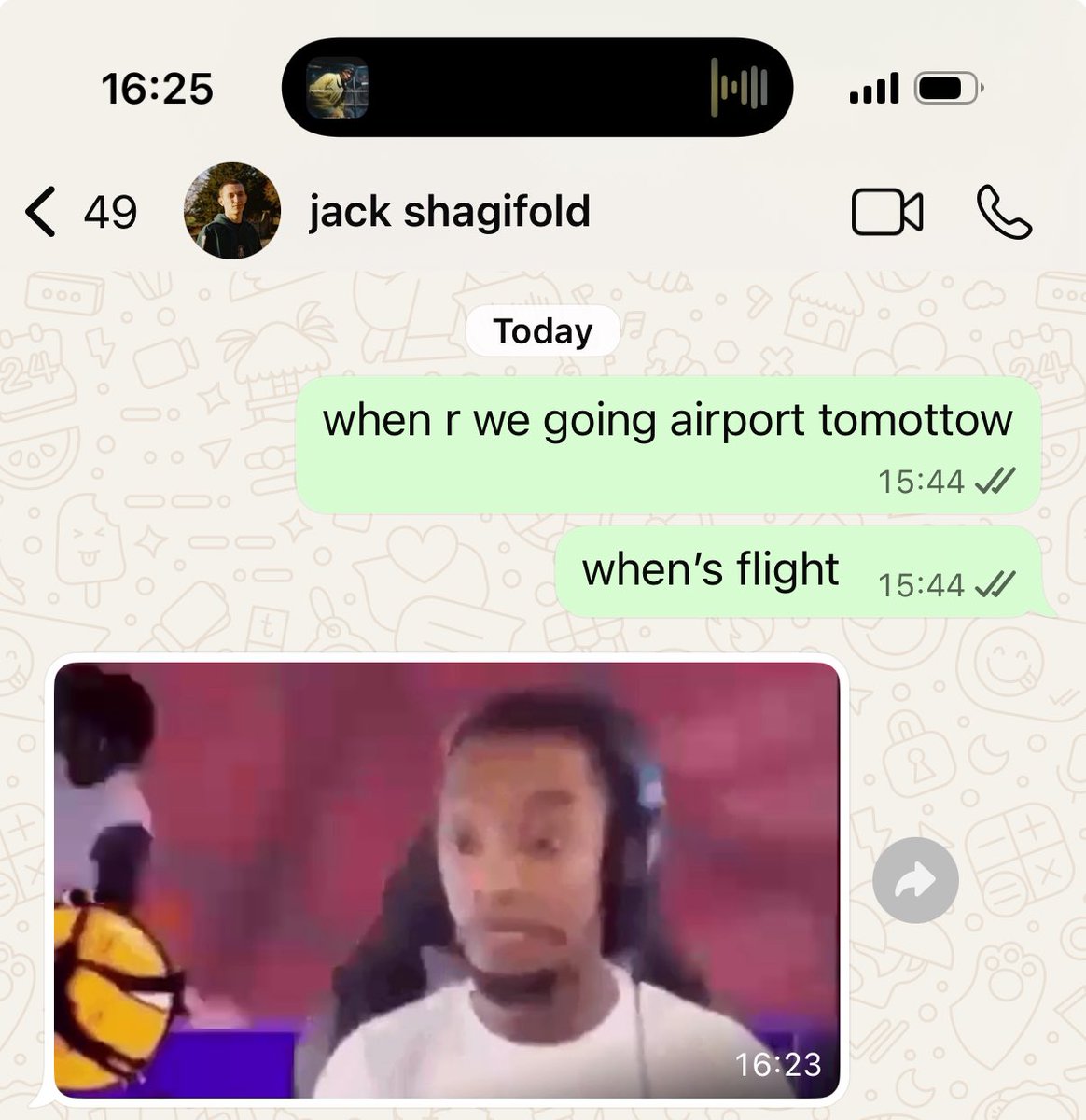 meant to be flying to china tomorrow and i can’t find my passport and jack doesn’t know when the flight is yeah gg