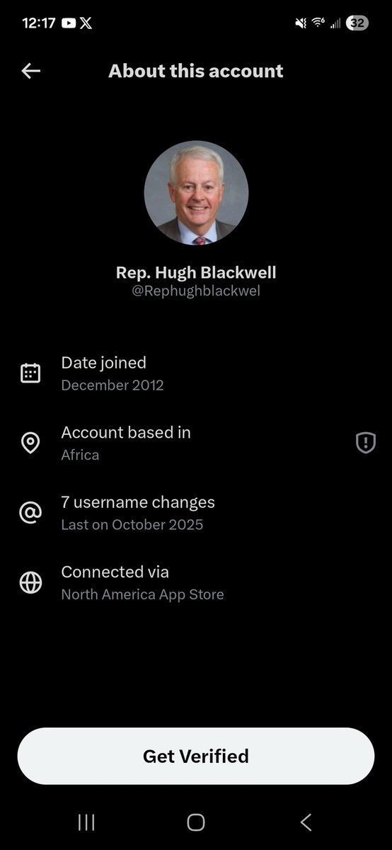<a href="/Rephughblackwel/">Rep. Hugh Blackwell</a> <a href="/ShannonCam82757/">Shannon Campbell 💜</a> <a href="/VictoriaCapps8/">Victoria</a> <a href="/JFK19thPres/">JFK19th</a> 🚨You should have a better tan since you live in Africa...
