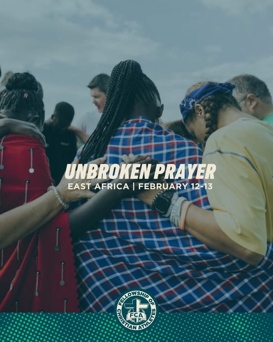 NWALFCA's tweet image. REMINDER &amp;gt;&amp;gt; The 24 hours of Unbroken Prayer is TOMORROW! Join us in praying for our FCA partners and ministry in East Africa! Message us or your local staff for the link to join in praying! 

#fcaproven #fcaalabama #alabamafca #fca #eastafricafca