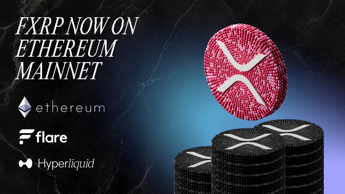 FXRP is now live on Ethereum via <a href="/LayerZero_Core/">LayerZero</a>’s OFT.

Now live on Flare, HyperEVM, and Ethereum — one DeFi big league after another.

Ethereum liquidity, collateral utility, and major protocol potential integrations are now in play for XRPFi, with Flare dApps plugged into the