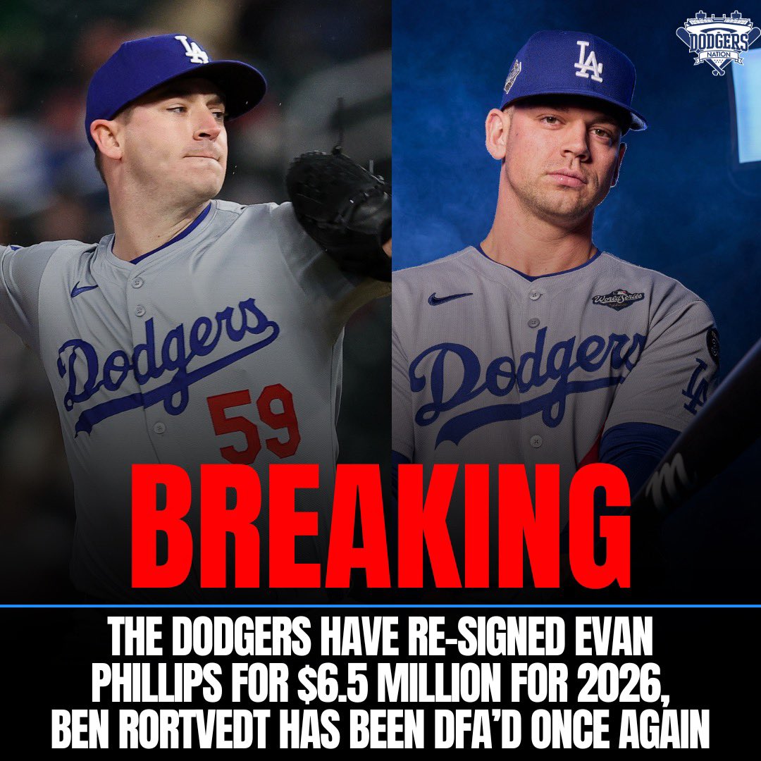 BREAKING: The Dodgers have re-signed Evan Phillips for $6.5 million for ...