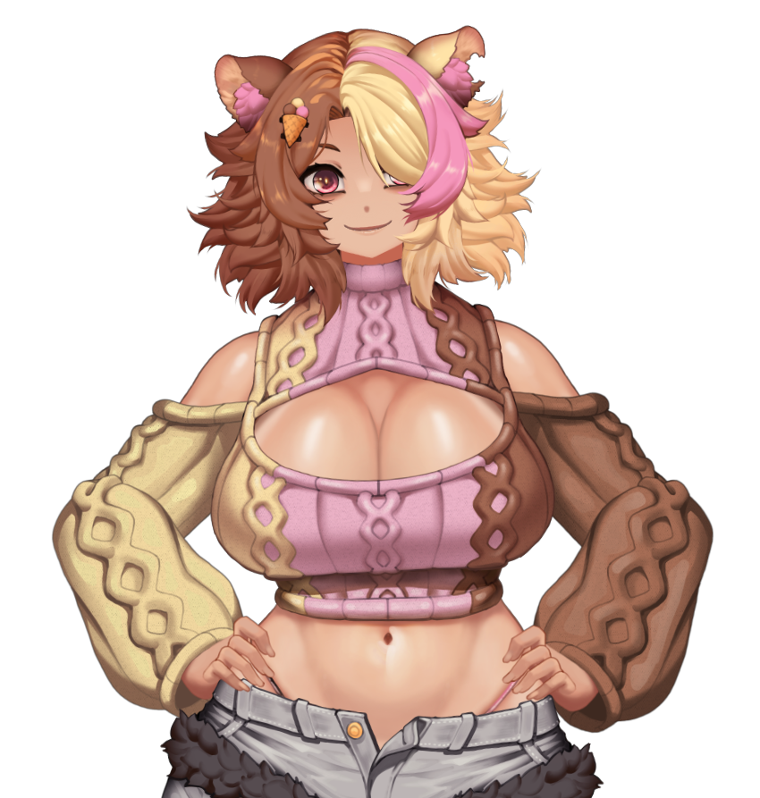 NeapolitanRime's tweet photo. Vtuber vs their logo🤎🩷🩶

just a comfy cozy icecream lioness :3 https://t.co/QLt6cCGTzT