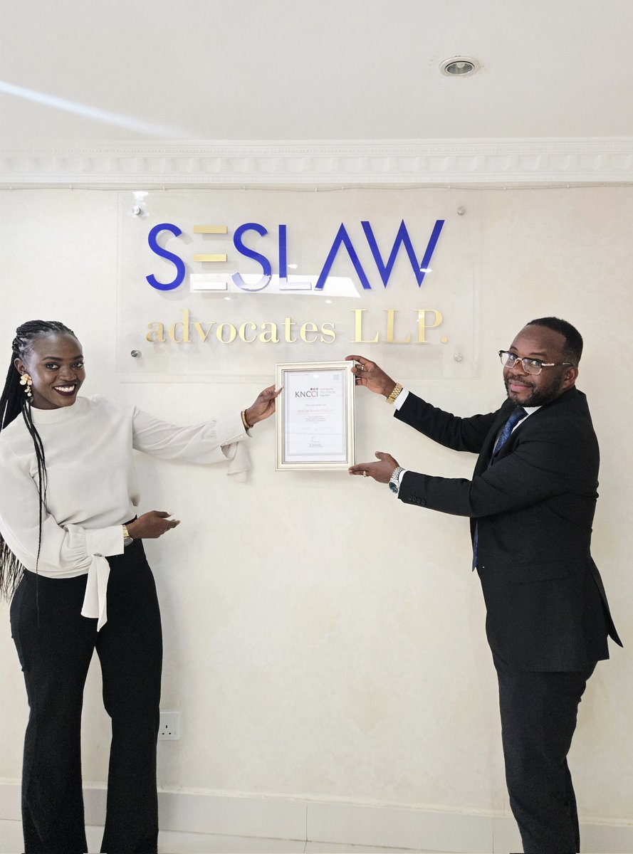 silasjakakimba's tweet photo. The KNCCI's Business Development & Marketing Lead, Ms. Diane Onditi, paid a Courtesy Call on SESLaw Advocates @SeslawLLP, which has been a corporate member of the Kenya National Chamber of Commerce and Industry over the past four years. As usual, we look forward to a mutually beneficial relationship with KNCCI by availing Best Client Experiences to both local and multinational investors through this partnership.