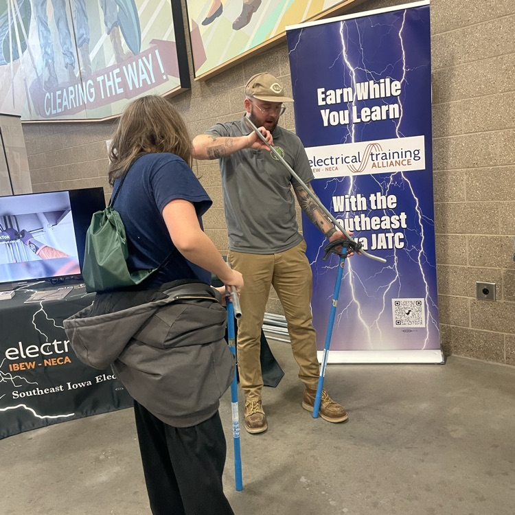 wbisd's tweet photo. More photos from the Career Expo...West Burlington's 8th Graders participated in a Career Expo today sponsored by Junior Achievement, the Greater Burlington Partnership and area businesses. This helps support our Portrait of a Graduate Framework to be Career Focused Individuals. https://t.co/BlJuyXONkV