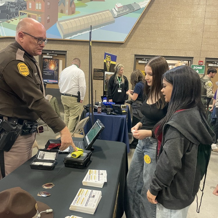 wbisd's tweet photo. More photos from the Career Expo...West Burlington's 8th Graders participated in a Career Expo today sponsored by Junior Achievement, the Greater Burlington Partnership and area businesses. This helps support our Portrait of a Graduate Framework to be Career Focused Individuals. https://t.co/BlJuyXONkV