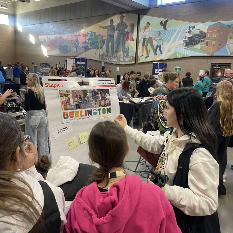 wbisd's tweet photo. More photos from the Career Expo...West Burlington's 8th Graders participated in a Career Expo today sponsored by Junior Achievement, the Greater Burlington Partnership and area businesses. This helps support our Portrait of a Graduate Framework to be Career Focused Individuals. https://t.co/BlJuyXONkV