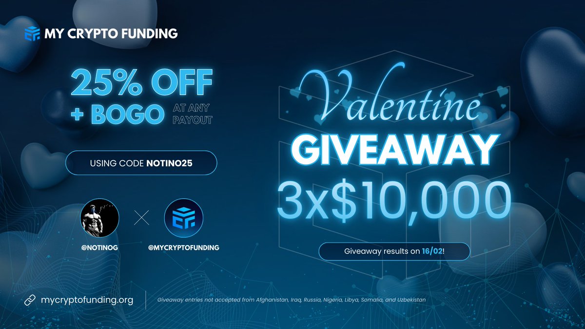 NotinoG's tweet photo. GIVEAWAY! 3X10K!  

 - Follow @MyCryptoFunding and @NotinoG
- Like and Repost     
- Tag 3 Friends         

 CODE NOTINO25 for 25% + BOGO https://t.co/Kxz7Ulsz1H