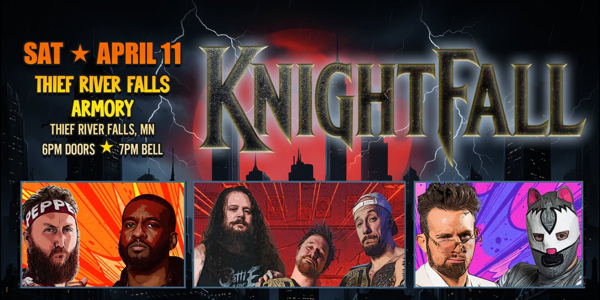 pw_destination's tweet photo. 🎟️ Tickets ON SALE Feb 13
⚔️ #KNIGHTFALL — April 11
🏆 Alvin Falcone stands tall…
Who dares challenge the king?
🕕 Doors 6PM | 🔔 7PM
🔥 New season. No mercy.
👉 https://t.co/ejpcK9sIf3
#DestinationPro #IndieWrestling #ProWrestling https://t.co/jLaZNylpHJ