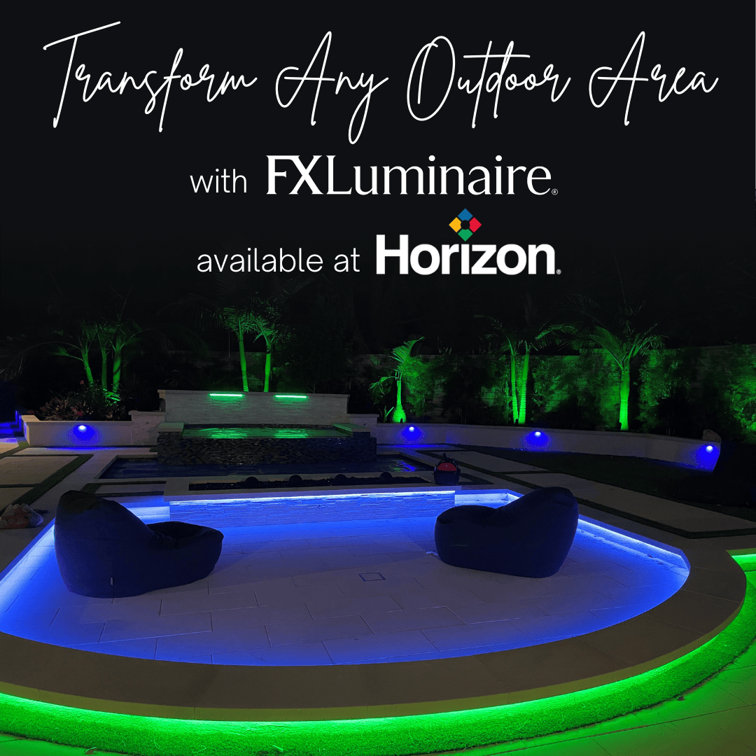 Check out this awesome backyard lighting setup featuring Luxor® by FX Luminaire! Ready to step up your outdoor lighting game? See how Horizon can help you transform your space with custom lighting products: bit.ly/400C7wz #OutdoorLighting