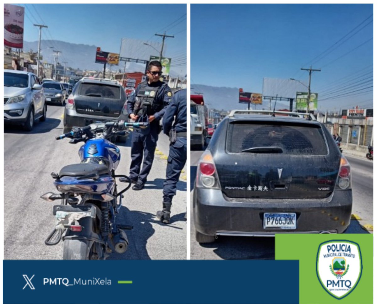 🚨 Colisión vehicular reportada!

Se registra un accidente de tránsito sobre la Calzada Manuel Lizandro Barillas y 11 calle, zona 5, #Quetzaltenango. 

✅Se reporta una persona lesionada y  daños materiales 

👷‍♂️ Realizando las gestiones necesarias para restablecer la circulación