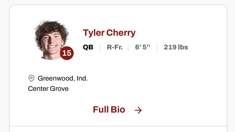 Welcome back to the roster Tyler Cherry! #iufb