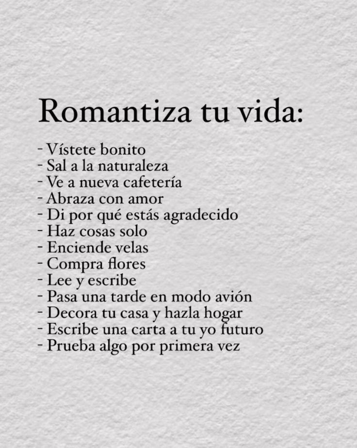 Romantiza tu vida: