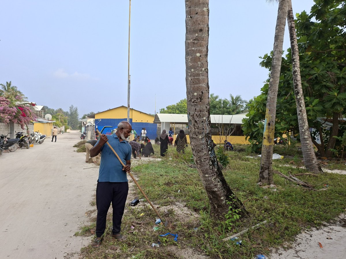 MdpBaarah's tweet photo. މިއަދު ކުރިޔަށް ގެންދެވުނު ޖަގަހަ ސާފްކުރުމުގެ ތެރޭން.

#WDC2026 #LCE2026 #HeyvallaThayyaru #VoteMDP https://t.co/x4gViGsAHe