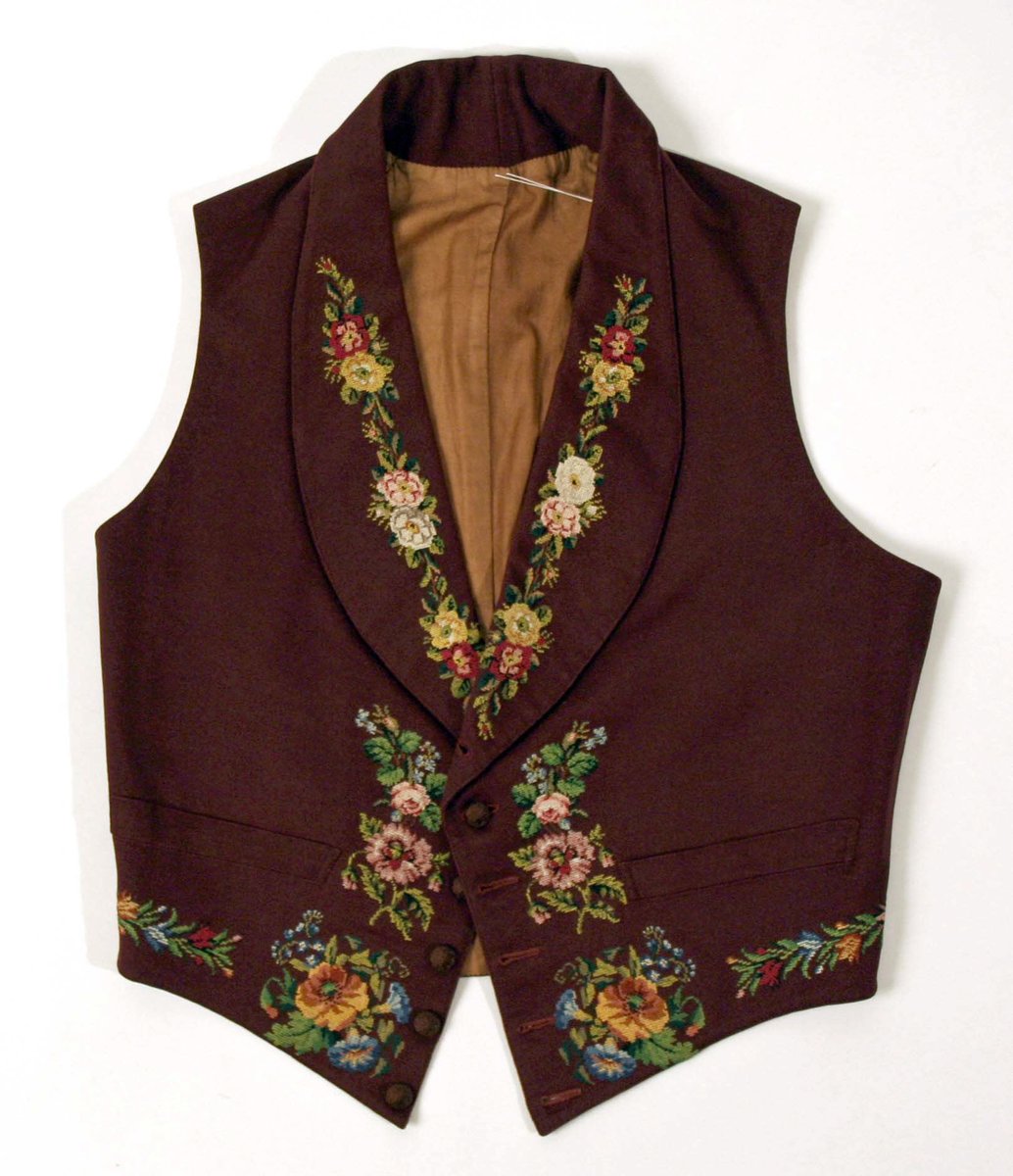 wikivictorian's tweet image. Waistcoat, mid-1840s. The MET.