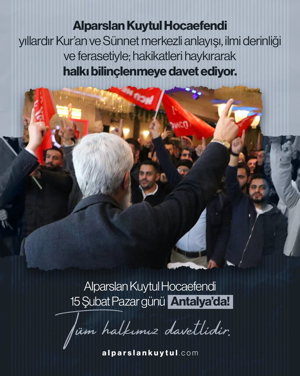 AlparslanHoca AntalyayaGeliyor
#FurkanKonferansları