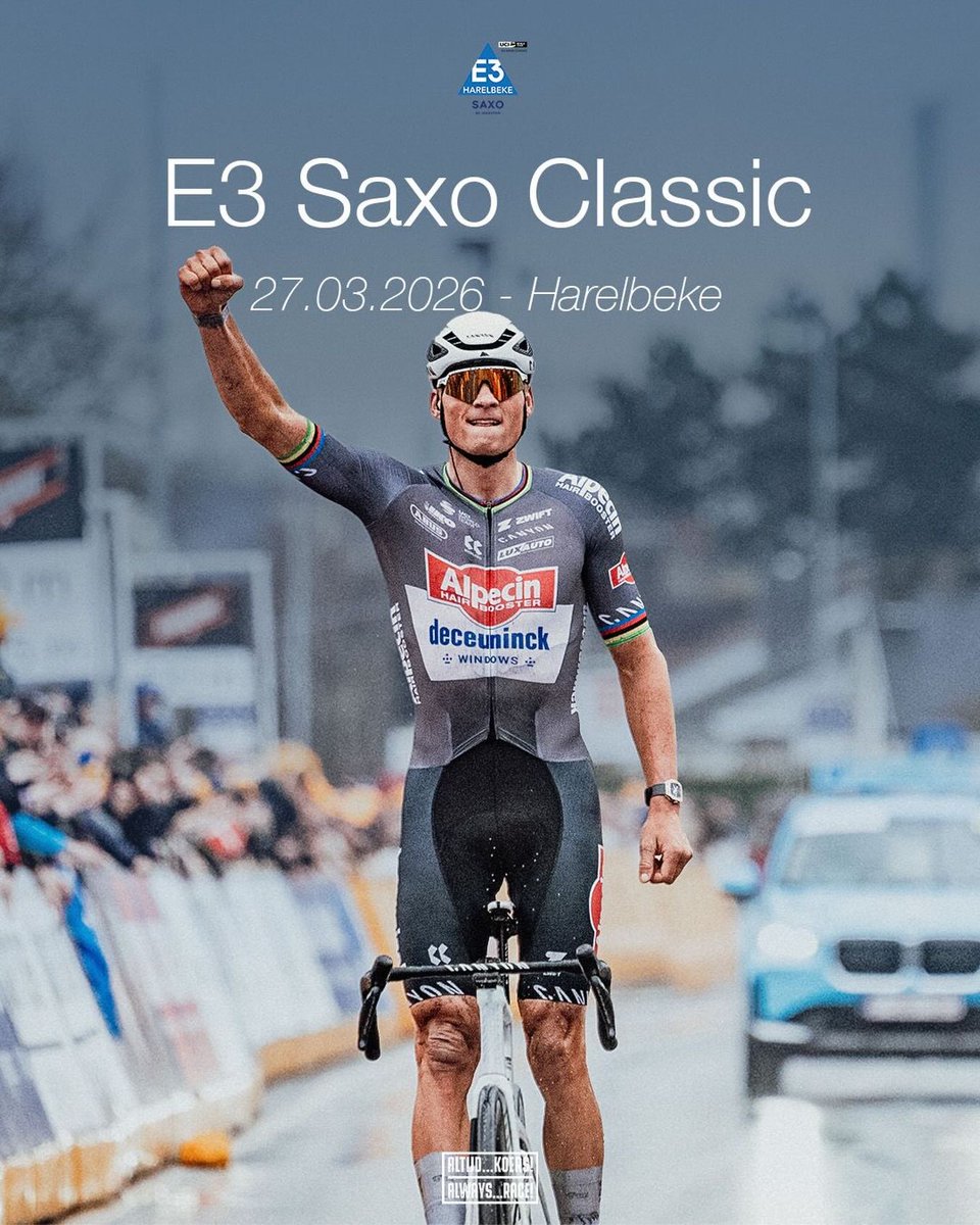 notE3SaxoCla's tweet photo. March 27, 2026, in Harelbeke.

#E3SaxoClassicᴿᴾ https://t.co/kNIaoAs3tu