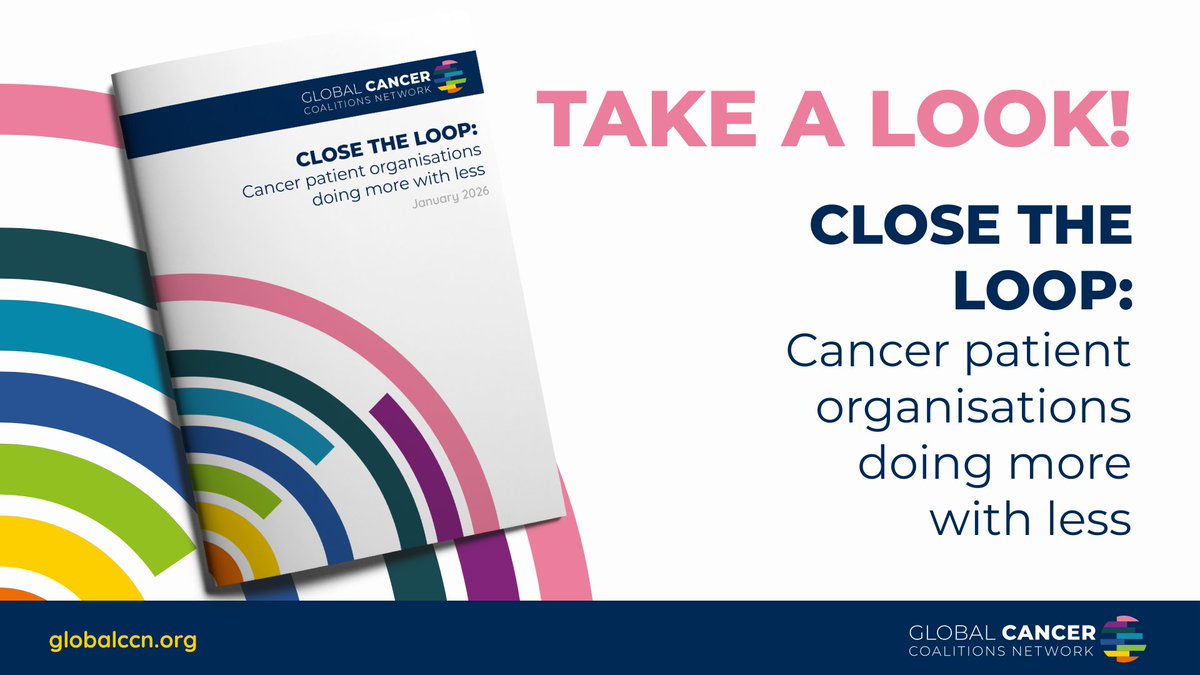 GlobalCCN_org's tweet photo. 📣 We are proud to launch #CloseTheLoop.
Voices from 104 patient organisations in 45 countries show rising demand, financial pressure &amp; uneven recovery after COVID-19. Yet support for people affected by cancer continues.

🔗 https://t.co/XLehbn4m65

#CancerAdvocacy #GlobalHealth https://t.co/8SOCbqvbTj