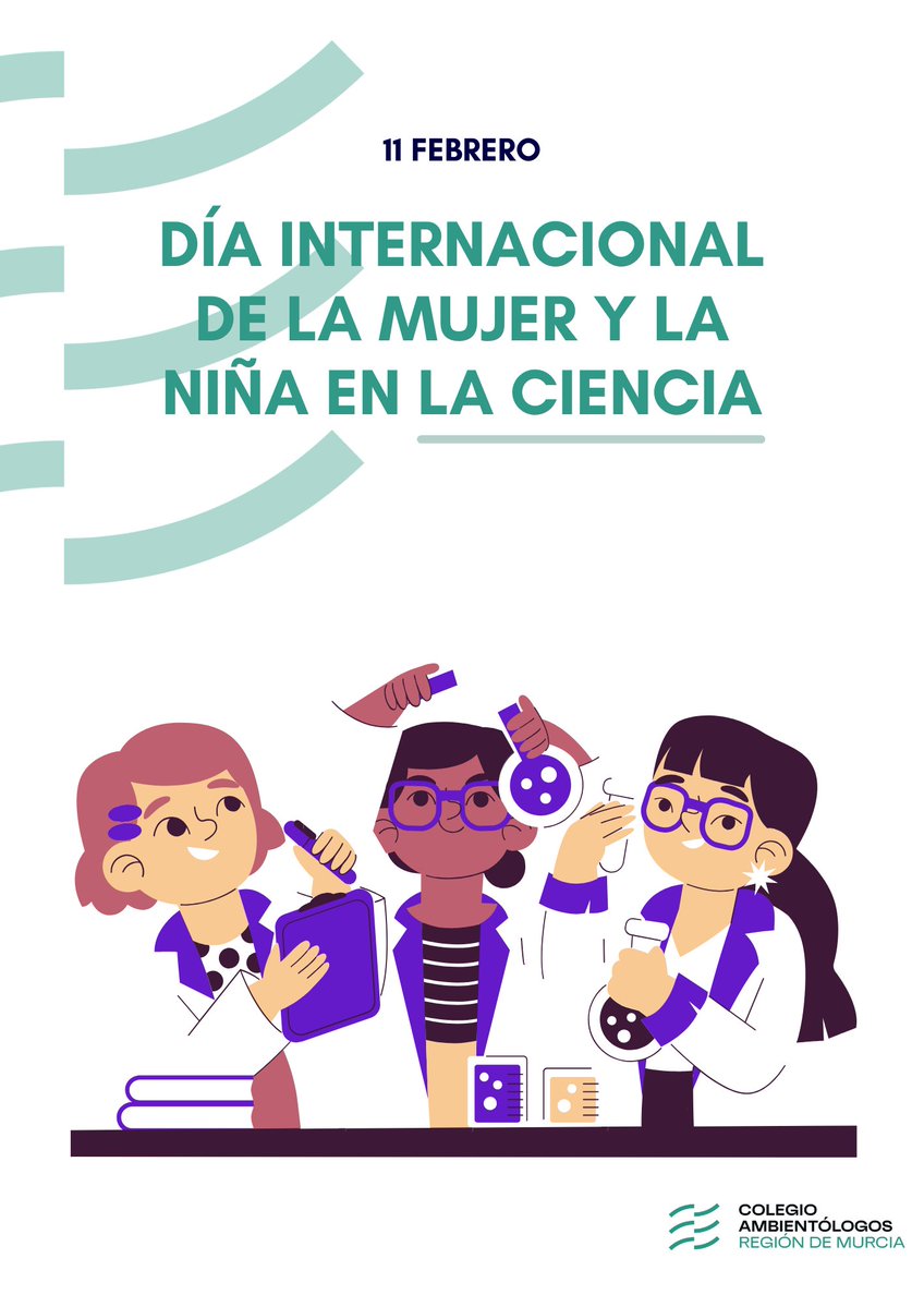 Hoy, 11 de febrero 📅, Día Internacional de la Mujer y la Niña en la Ciencia 🔬, desde el <a href="/CoambMurcia/">CoAmbRM</a> queremos felicitar y reconocer a todas las mujeres 👩‍🔬 que, con su trabajo, talento y compromiso ✨, contribuyen al avance de la ciencia y a la protección del medio ambiente.