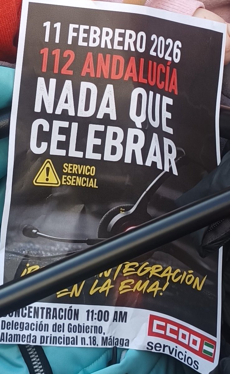 <a href="/FSAN_CCOO/">FSAN-CCOO</a> Agotador ver cómo, una vez más, las condiciones laborales de los servicios de #Emergencias112Andalucía no reflejan el esfuerzo real de los trabajadores y lo que necesita #Andalucía SERVICIOS PÚBLICOS no privatizados. <a href="/antoniosanz/">Antonio Sanz Cabello</a> y <a href="/JuanMa_Moreno/">Juanma Moreno</a> miran para otro lado. Basta YA