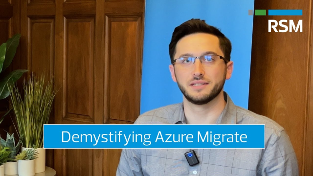 Azure Migrate helps you discover, assess and move with confidence. In this Cloud Clip, RSM’s Ken Osterhaus and Eric Weinberg show how to map dependencies, right‑size costs and choose the best path. Watch the clip to start planning your migration. rsm.buzz/3ZvVttq