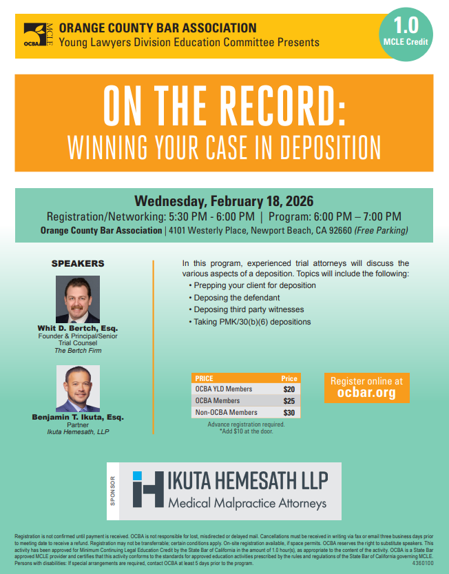 Orange County Bar Association - California tweet media