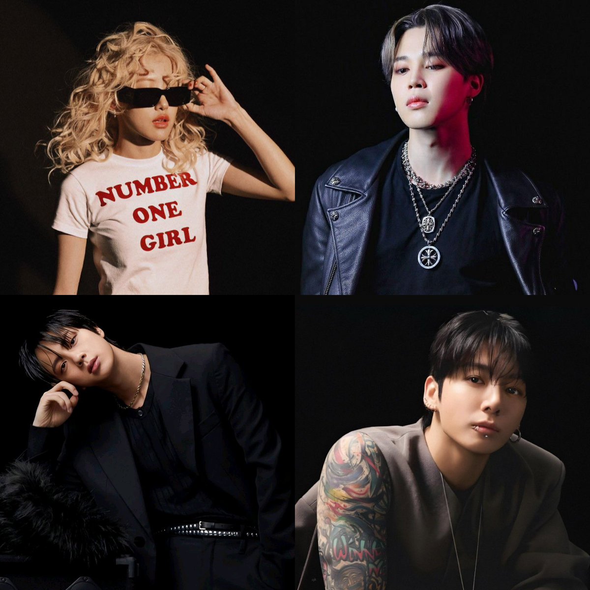 K-pop artist with the most songs charting on Spotify Global Chart: 

1. #JENNIE - 3 songs 
2. Rose, jin, jimin, jungkook - 1 song