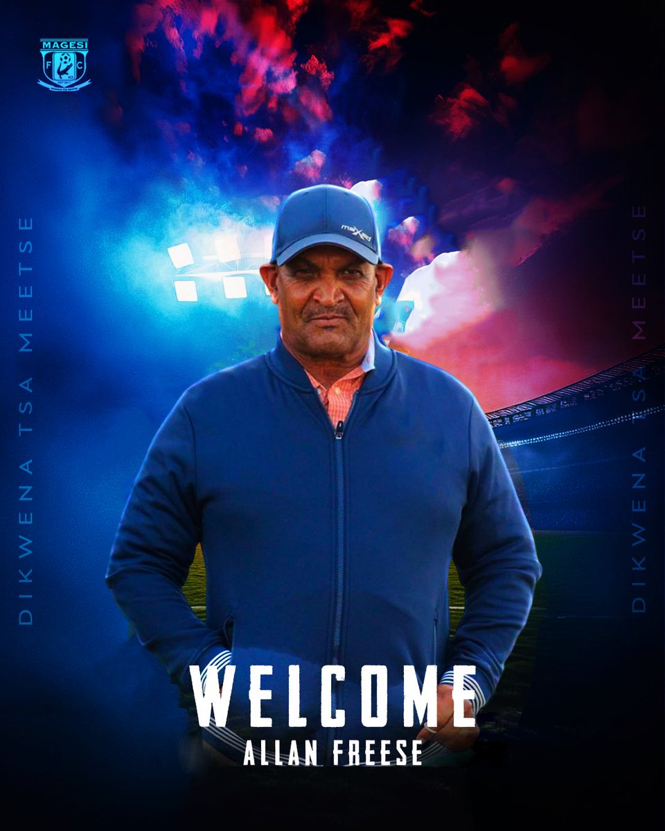 Magesi_FC's tweet photo. Meet the new boss!😎Coach Allan Freese is here to lead the charge💪
 
#magesifc 
#Allanfreesetomagesi
#betwayPrem 
#dikwenatsameetse https://t.co/0SarYEAk2n