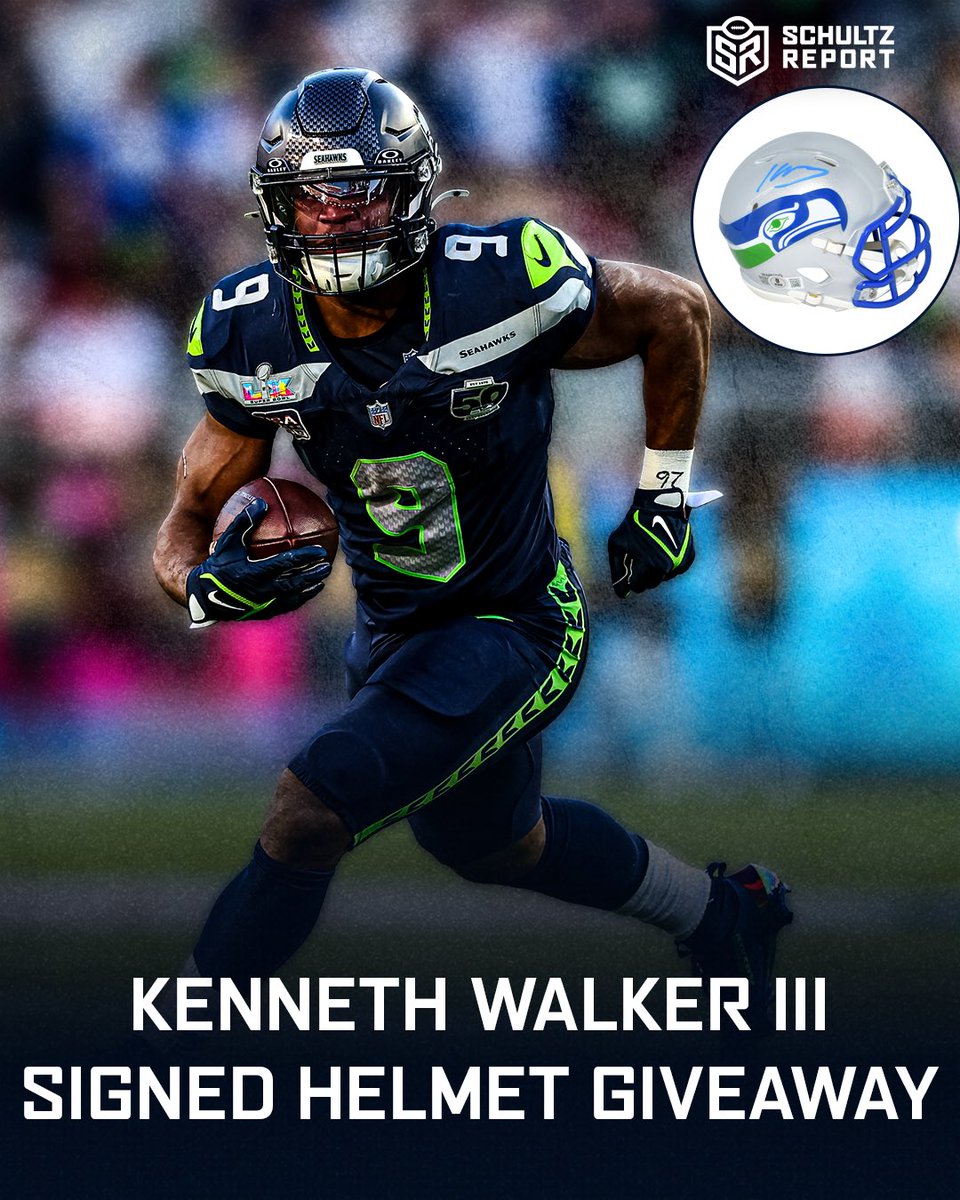 🔥 Signed Helmet Giveaway! 🔥

I'm giving away a signed Super Bowl MVP Kenneth Walker III helmet. 

Rules:
1. Follow <a href="/Schultz_Report/">Jordan Schultz</a> 
2. Like this post 
3. Reply with your favorite team