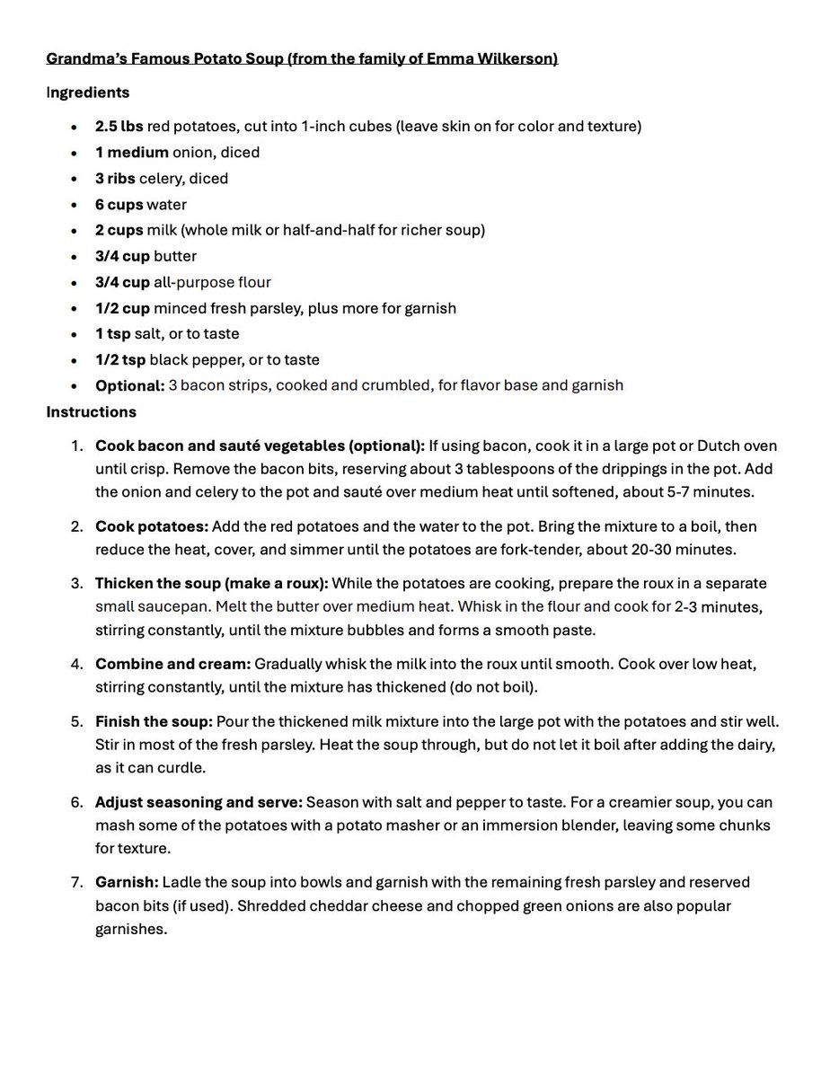 Rockhurstdining's tweet image. Happy Delightful Week! Today's student-requested recipe is a comforting soup submitted by Emma Wilkerson from Kansas City. Check out this recipe in the TMDR today or make it on your own with the recipe. Yum! 🍲
