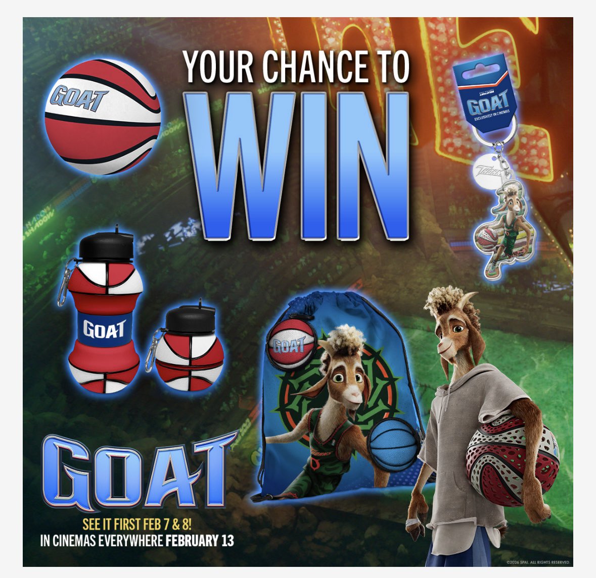 With thanks to our pals at Sony, we have a number of GOAT merch packs to giveaway! 

For your chance to win, simply LIKE &amp; SHARE this post, tagging a film loving friend below! Be sure to follow our socials! 

From Sony Pictures Animation, the studio behind Spider-ManTM: Across
