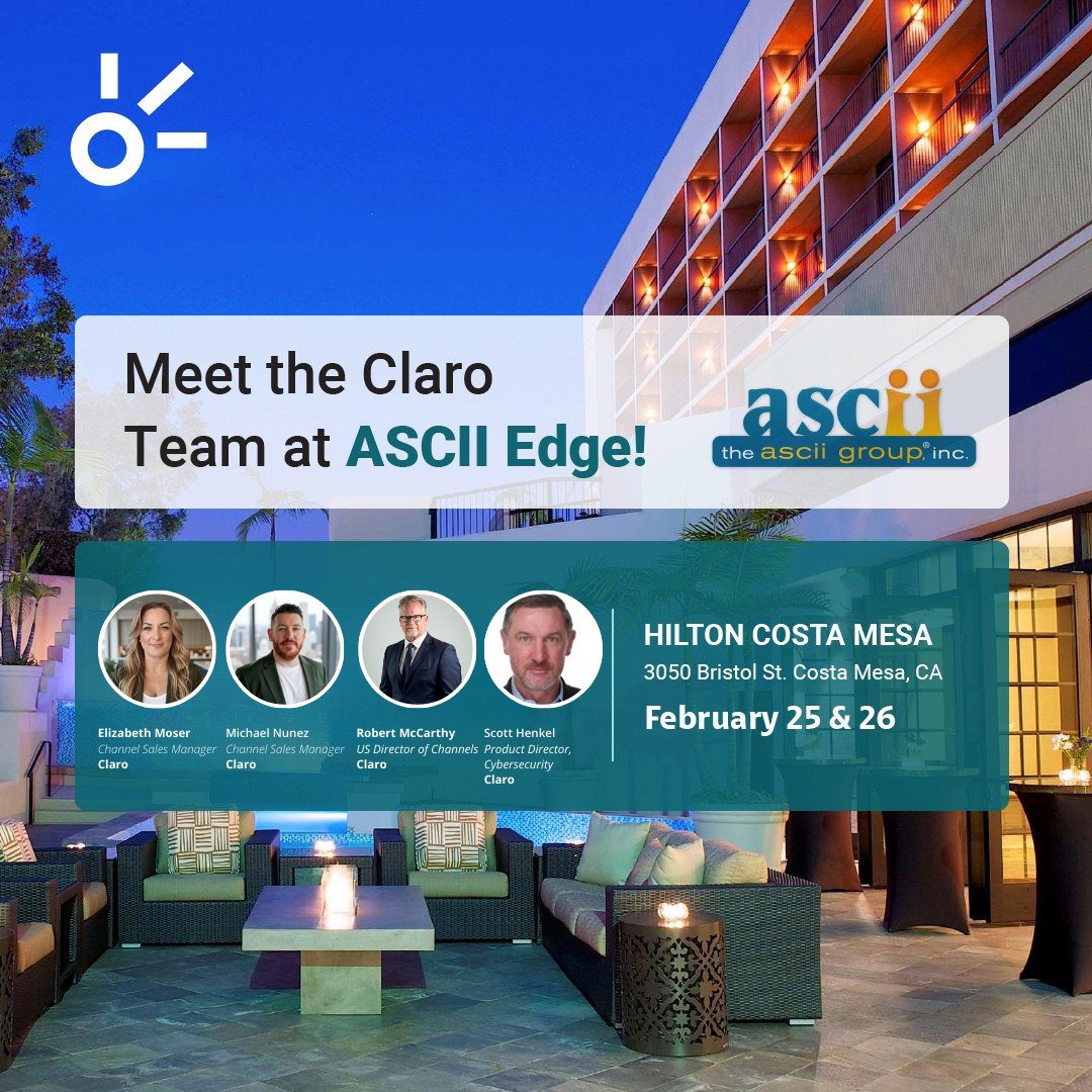 The Claro team is heading to #ASCIIEdge 2026!

Meet with a Claro rep to learn how our partner-ready solutions help you expand your portfolio, increase deal velocity, and deliver more value to your customers without adding operational overhead.

#MSPCommunity #ITChannel #Claro