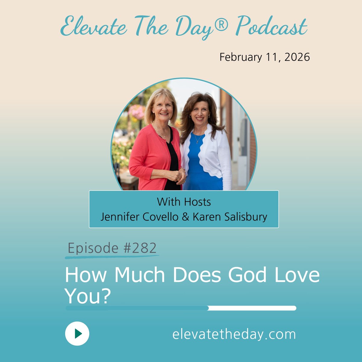 NEW ELEVATE THE DAY PODCAST IS LIVE! Did you know that God’s love isn’t based on your behavior? Join us in this powerful episode as we uncover the truth about divine love! Watch or listen: youtu.be/ICAkmZnxaUE
#Faith #GodLovesYou #LoveWithoutConditions #Podcast #Spirituality