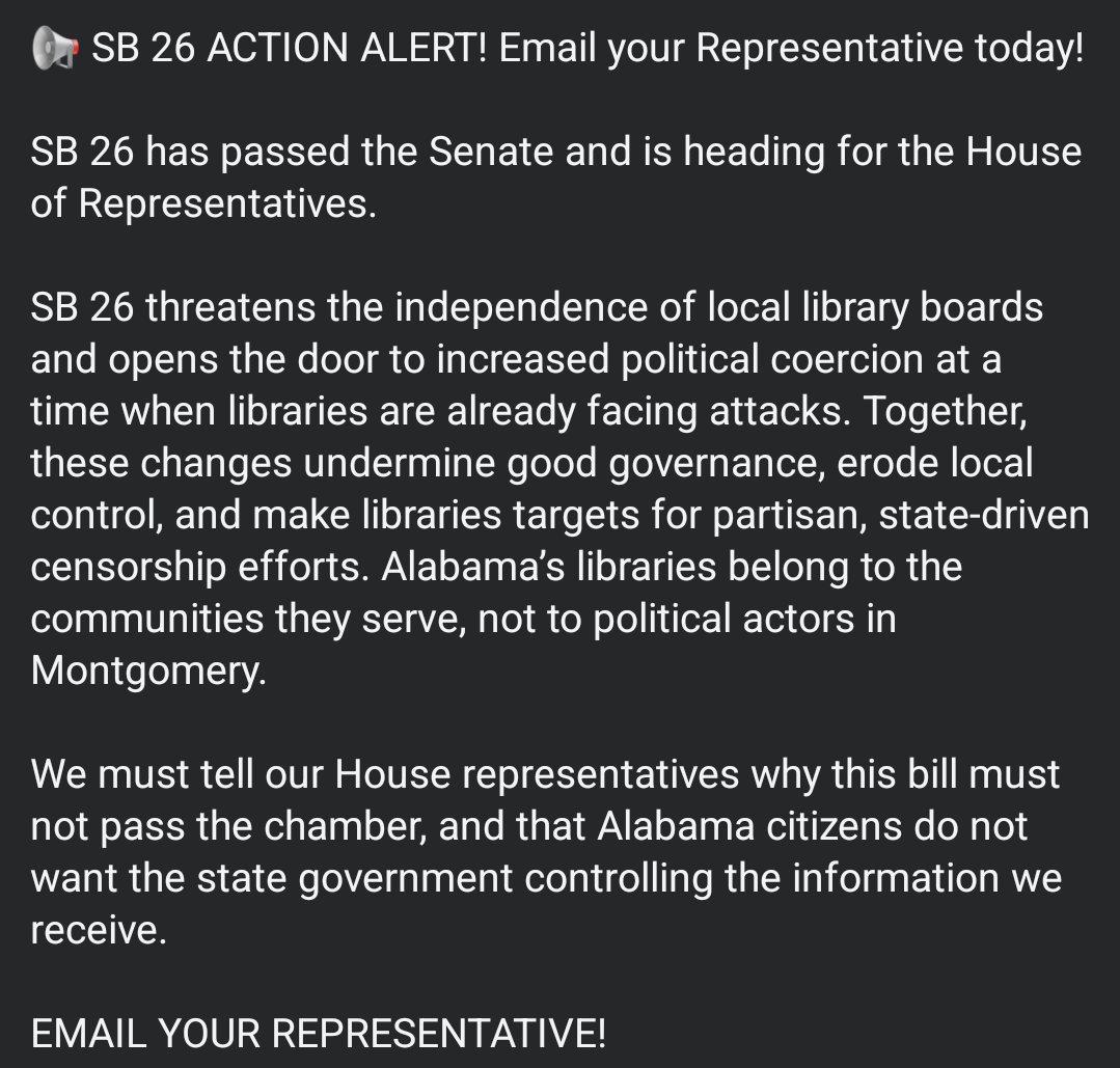 Read Freely Alabama tweet media
