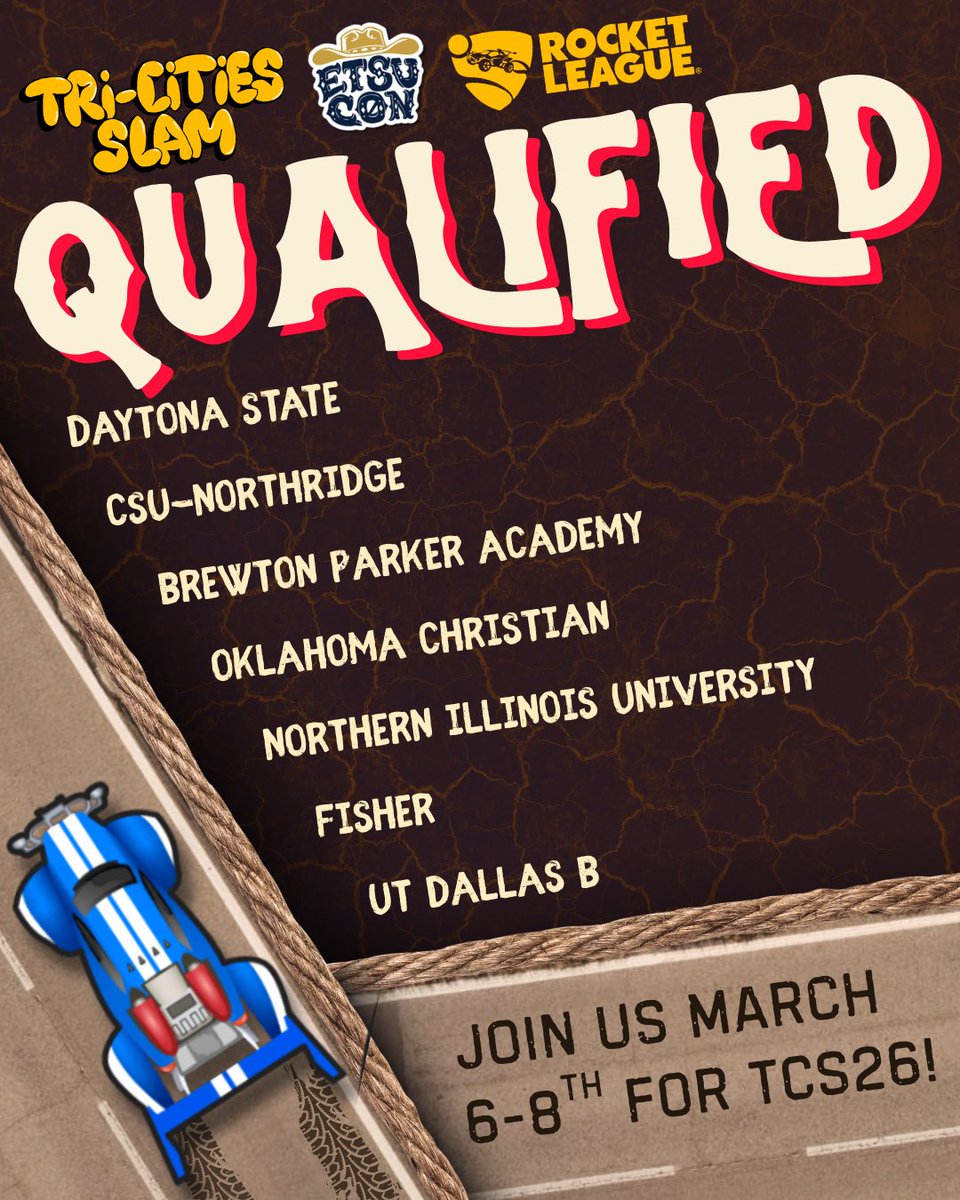 The final teams making it to the Tri-Cities Slam! 

Congratulations to the teams that made it and we can’t wait to have you at ETSU in just a few weeks! 

The Tri-Cities Slam will be during <a href="/ETSUConTN/">ETSU-Con ✨Johnson City, TN</a>, a long running pop culture, anime, comic, and gaming convention held right