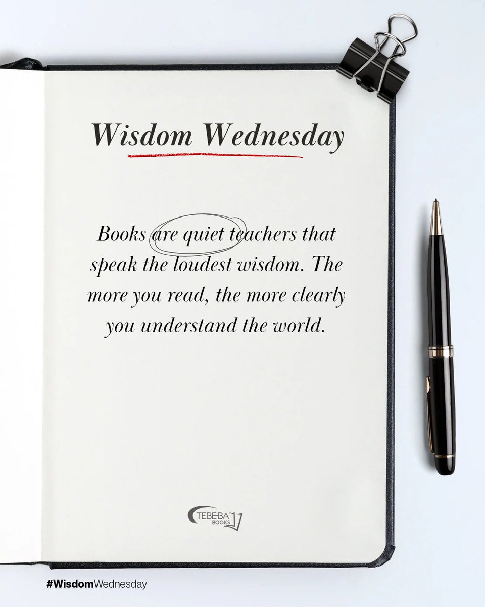 Tebebabooks's tweet image. Books are quiet teachers that speak the loudest wisdom. The lessons you gain from reading stay with you long after the last page.

Find your next great read on 👉 tebebabooks.com

#WisdomWednesday #BookWisdom #ReadAndGrow #ReadersCorner #Bookstagram #TEBEBABooks
