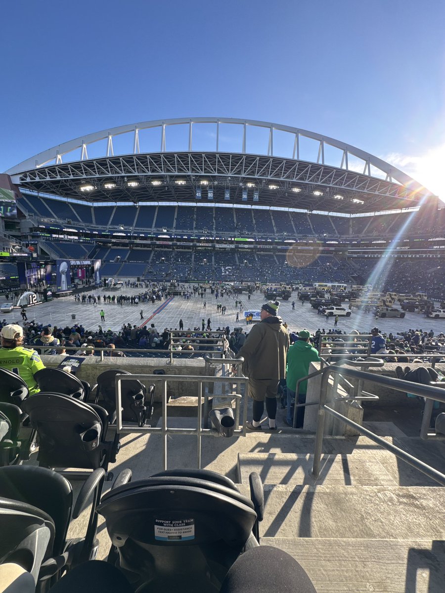 mackieg4's tweet photo. Ready for the trophy ceremony @Seahawks #seahawks #SuperBowl2026 #postseason https://t.co/ztobf3YJPd
