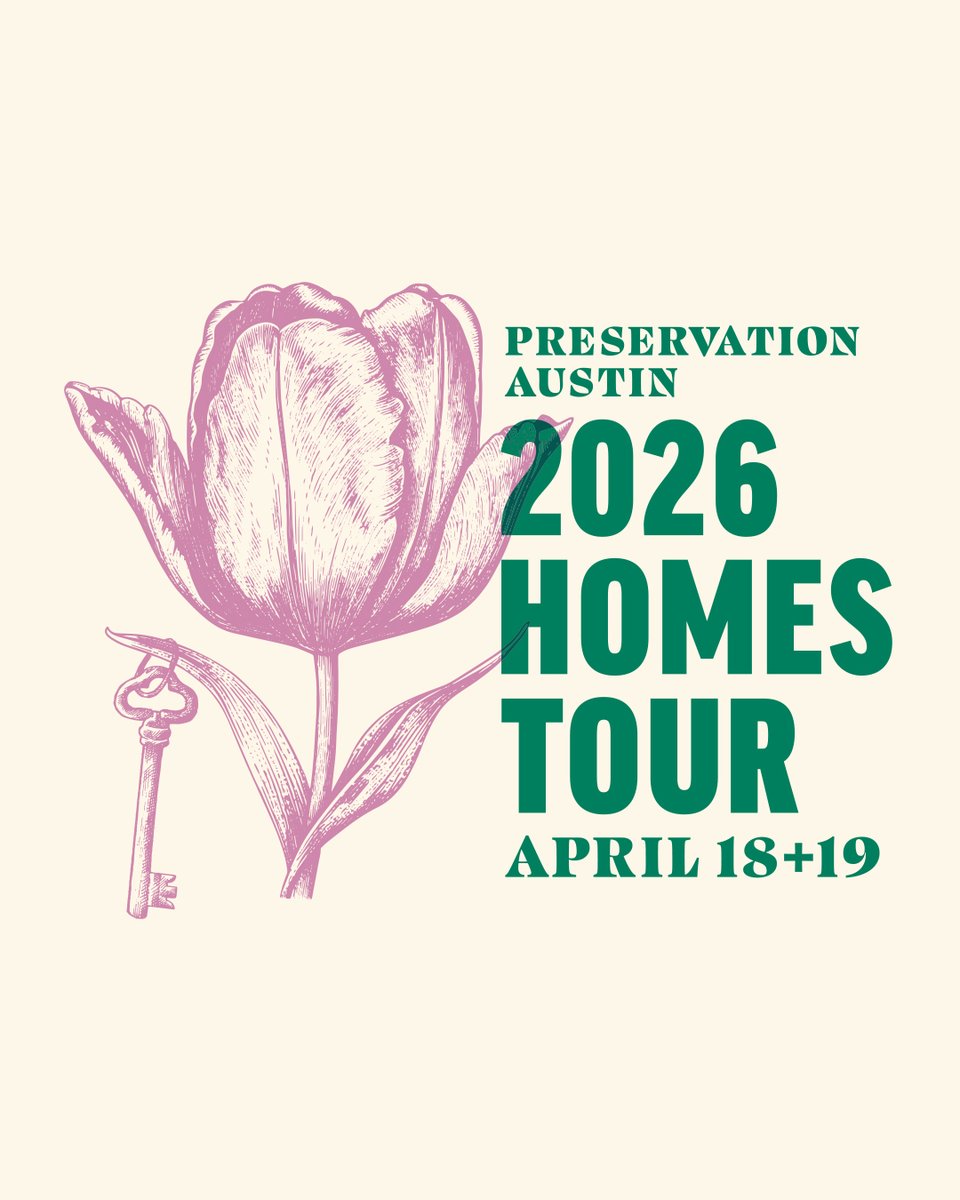 Tickets for our 2026 Homes Tour are on sale NOW! 🌷Join us on April 18-19 for a tour of 10 stunning historic homes across Austin.  

Tickets: preservationaustin.org/events/2026-ho…

#2026homestour