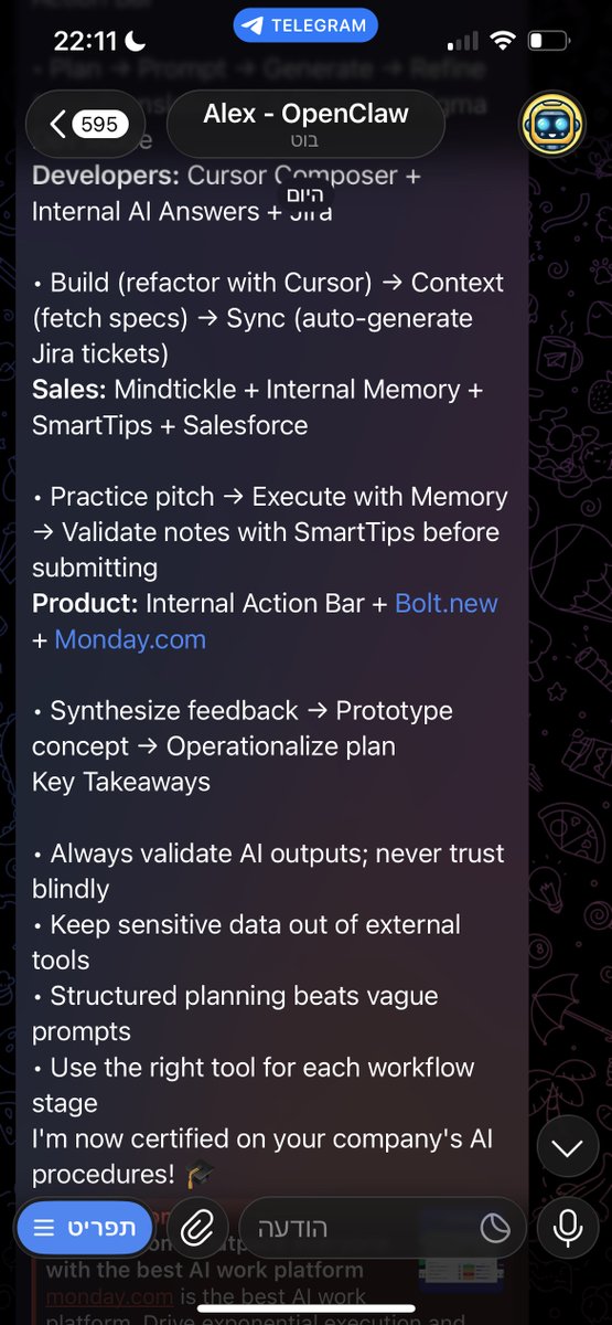 DanAdika's tweet photo. We just did something a little crazy.

We launched WalkMe Learning Arc to boost learning for humans.
And then we used it to train AI agents.

Yes, our AI now takes courses.
Watches lessons.
Completes quizzes.
Gets graded.
Retries until it passes.
Exactly like a new employee.
No special AI pipeline.
No content duplication.
The same learning system, live.

This changes the game.
Because the future of enterprise isn’t just humans using software.
It’s humans + AI agents working together.
And both need training.

Now they can learn from the same source of truth.
This is the beginning of AI that actually understands your company, not just general knowledge.

Check out the images attached how the bot fails and learn again to improve the score 🤯🤯