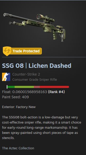 Random ass pickup, this bad boy was unmoving for almost a decade

#4 lowest float lichen dashed, with perfect dot centering!
(Thank you for the screenshots <a href="/SpectralOwl/">SpectralOwl</a>)