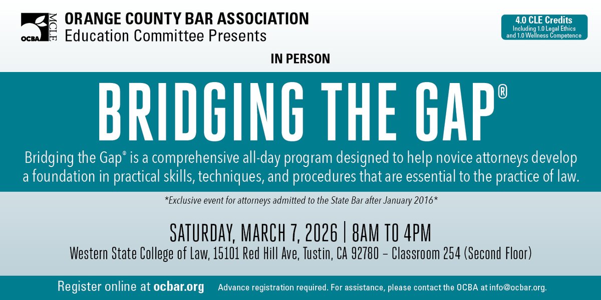 Orange County Bar Association - California tweet media