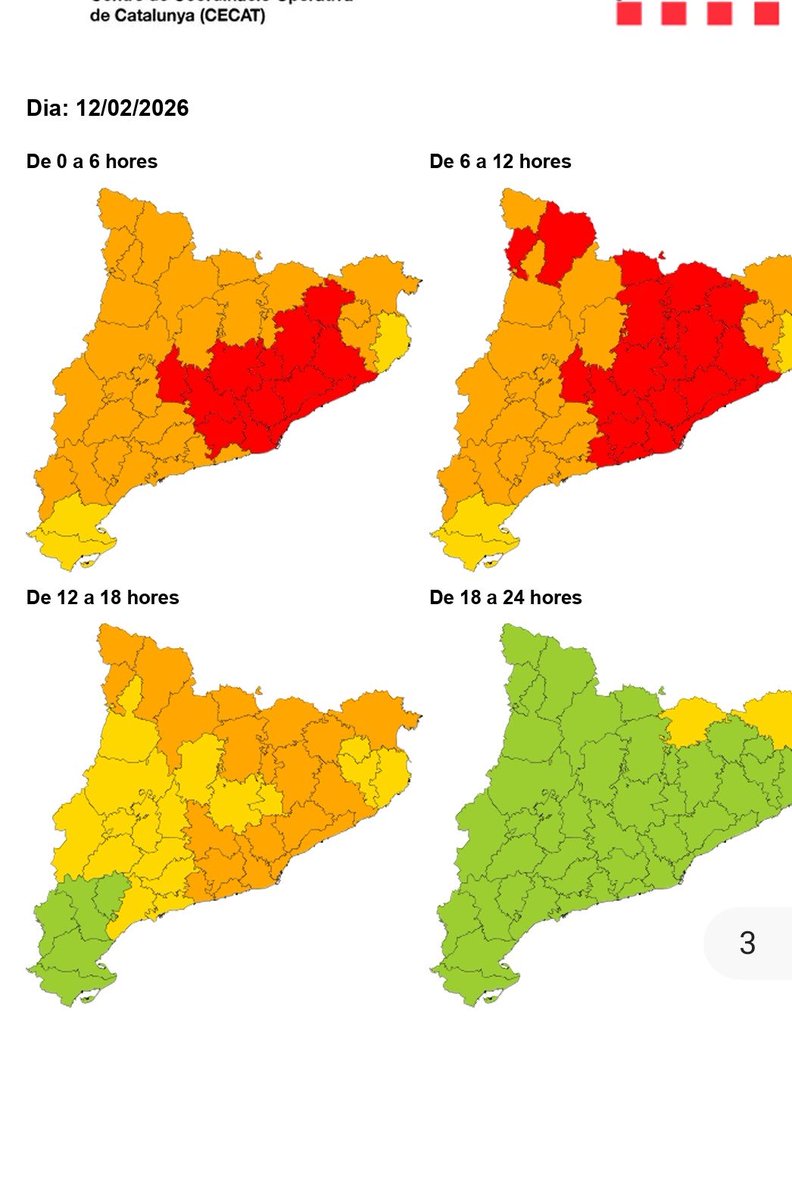 18 horas van tener paralizada  catalunya entera con esta previsión  de vientos , ojo. que desde las 12 se espera un brisa fuerte eh , hemos perdido  la cabeza desde el covid , brocha gorda para todo y a dormir .