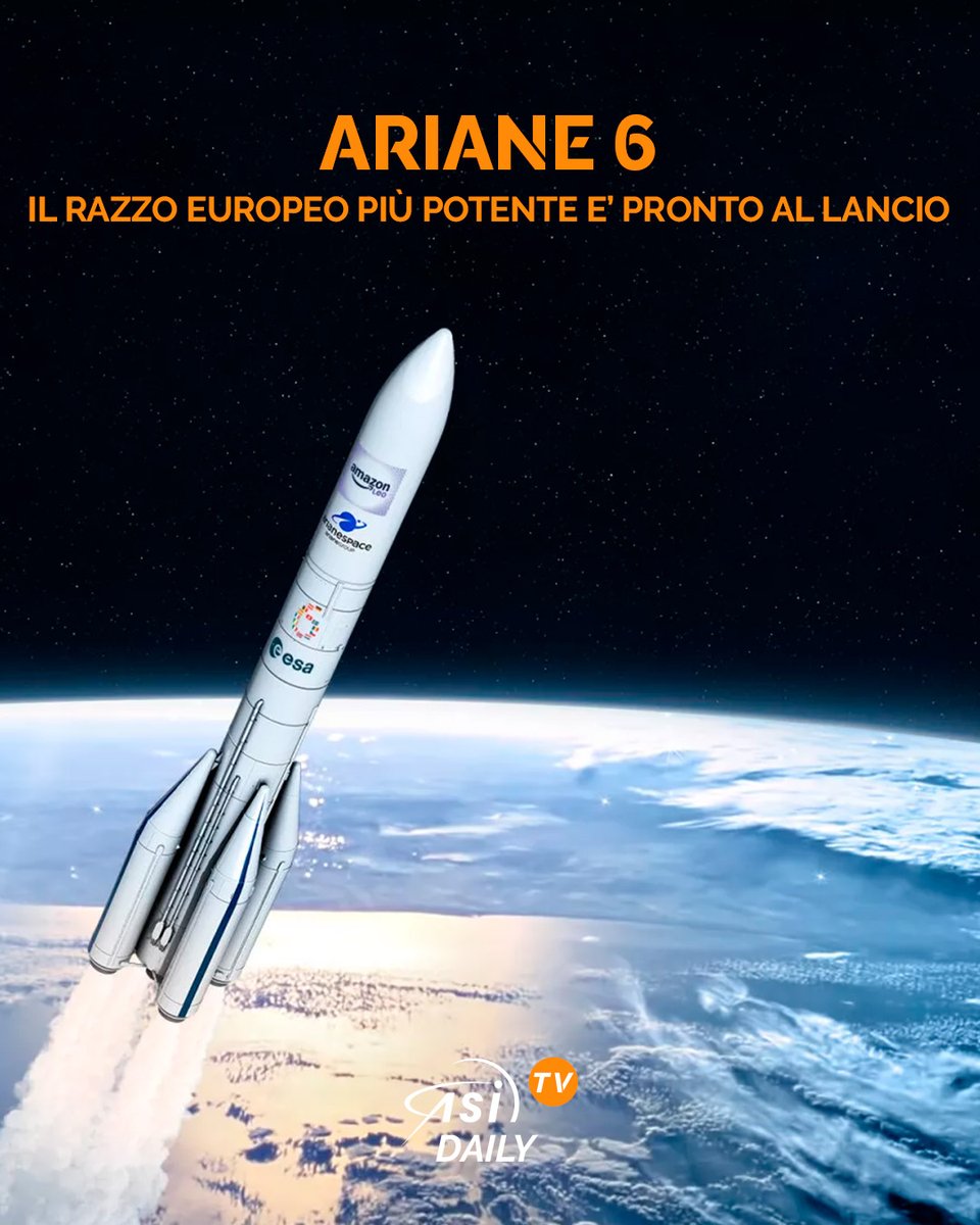 ASI_spazio's tweet photo. Il 12 febbraio l’Esa lancerà Ariane 6, il razzo più potente mai costruito in Europa, con quattro booster invece di due. Un passo avanti nel percorso verso un accesso autonomo allo spazio.

Guarda il video su AsiTv https://t.co/NtWUerCxRl
Ascolta il podcast https://t.co/R6TTxz4sBK https://t.co/mVSj817kKR