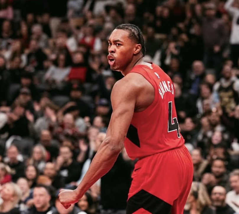 The Raptors have 4 players who score 10+ PPG

These Players are:

- Scottie Barnes: 19.4 PPG 
- Brandon Ingram: 22 PPG
- Immanuel Quickley: 17 PPG
- Rj Barrett: 18.6 PPG
- Sandro Mamukelashvili: 11.5 PPG

The Raptors score 114 PPG as a team as for these players who score 10+ PPG.
