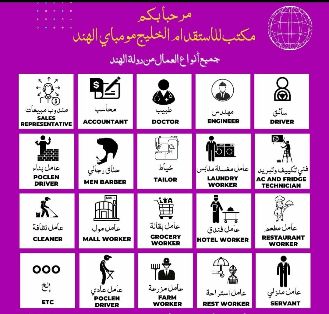 #ارقام_مميزه_STC_للبيع
#لاتتقضي_وانت__جوعان
مرحبا معك من المكتب استقدام الهند 
عندي موجود كل مهنه جاهز عمال ⬇️
Wa.me/+919569172570