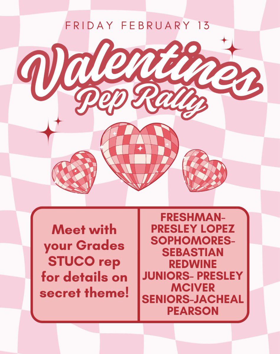 The final planned pep rally of the year is this Friday, Feb 13, from 10:45-11:15 am in the arena! We will recognize our Winter and Spring teams, and will celebrate our Robotics teams for their championship!
#FHSfarmers
#FARMERfamily
#LKGFA
#RodeoRevival
#RideForTheBrand
#RodeoJoe