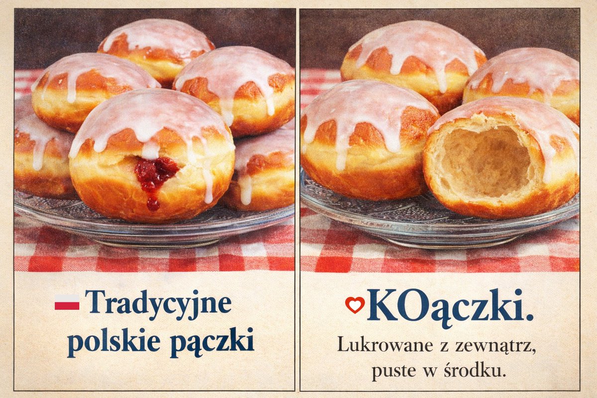 KOączki. Nadziane rządowym PR-em, czyli puste w środku. Pieczone w Niemczech. Na kredyt z UE. Z mąki z MERCOSUR. Drogie dzięki ETS2. Niestrawne dla Polski.