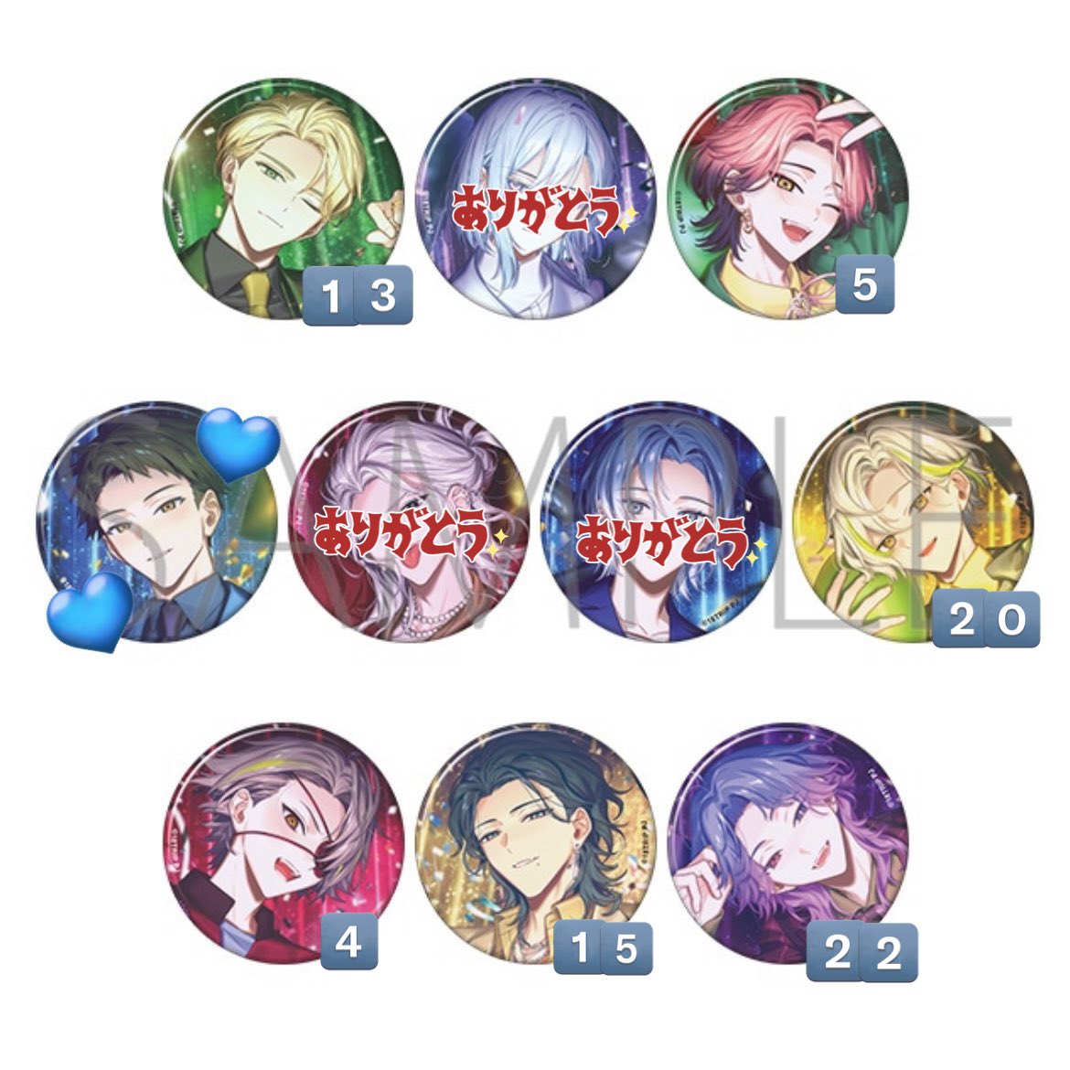 0 【交換】18TRIP エイトリ 缶バッジ vol.8 夕班 夜班 バースデー BD