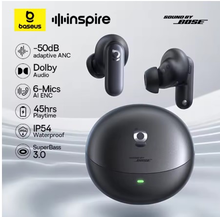 shopping_soma's tweet image. Baseus Inspire XP1 Earbuds

-50dB Adaptive ANC Technology
`Experience cinematic sound quality.
Get it- s.click.aliexpress.com/e/_c32QODYx

#BaseusXP1 #SoundByBose 
#WirelessEarbuds 
#TechDealsUSA #AudioGear