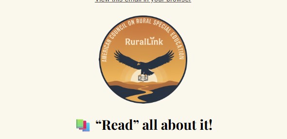 acres_sped's tweet photo. Visit link to see RuralLink Practitioner Newletter.  It gives website resources for training, free evidence-based reading curricula &amp; summary of a research article on Reading
#ACRESsped #ACRES #ACRESRuralLink #RuralLink

https://t.co/I5Pbvrq8Sq https://t.co/SkEOaBRhlH